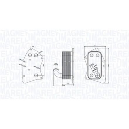 Olie radiator, automatische versnellingsbak MAGNETI MARELLI 350300002300