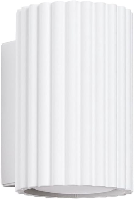 Aluminium Plafond- en Wandlamp met 1 Kap in Karbon Wit