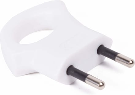 Han‑Bar® 2 X Eurostekker met trekoog - 10A - Max 2500W - 250V - zonder randaarde Wit