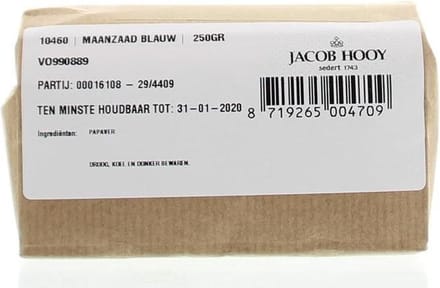 Jacob Hooy Maanzaad Blauw 250 gr