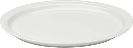 Essentials 2x ovaal bord Hotel line - Wit -