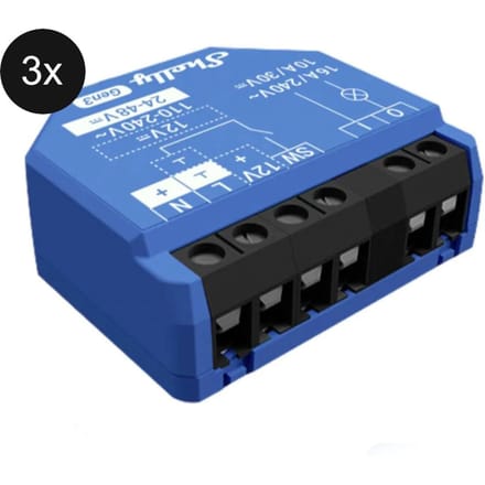 Shelly Gen3 - Slimme Schakelaar - Wi-Fi - Bluetooth Gateway