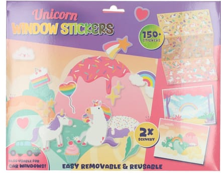 Raamstickers Unicorn – set van 150 stickers