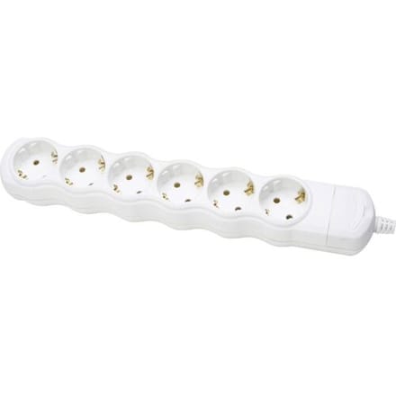 Kopp 129401009 Stekkerdoos 6-voudig Wit 1 stuk(s)