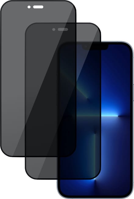 2x Privacy Screenprotector geschikt voor Glas voor Apple iPhone 13 - Beschermglas Screen Protector Glas