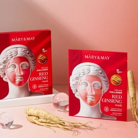 Vegan Collagen Red Ginseng Mask Set 30g / 1.05 oz. x 4ea gray