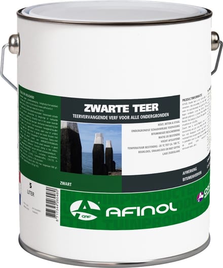 Zwarte Teer (Bitumenverf) 5 liter (Dé vervanger van koolteer)