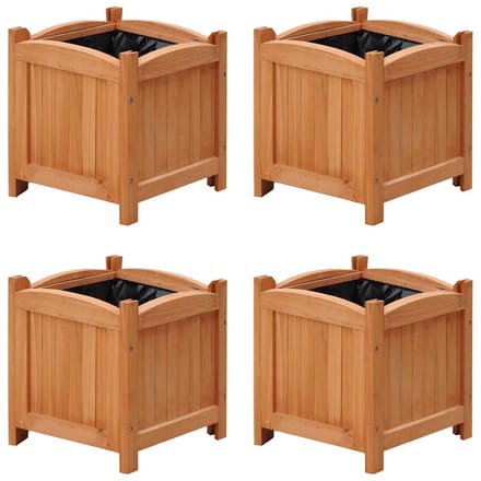 vidaXL - Plantenbakken - verhoogd - 4 - st - 30x30x30 - cm