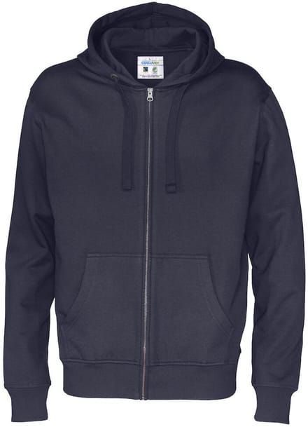 Cottover HOODIE FULL ZIP MAN - GOTS GECERTIFICEERD 141010 - Marine - XL