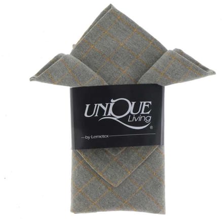 Unique Living | servet 4pcs. tyra 40x40cm grey