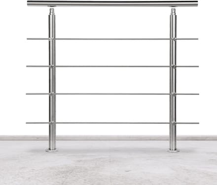 Roestvrijstalen Leuning - Balkon Reling Balustrade - Veilig Traplopen - Instelbare Hoek - 100 cm - Geel