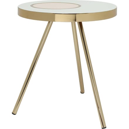 Underbar - Bijzettafel - Morrison - 41x41x47cm (LxBxH) - Mintgroen/Goud