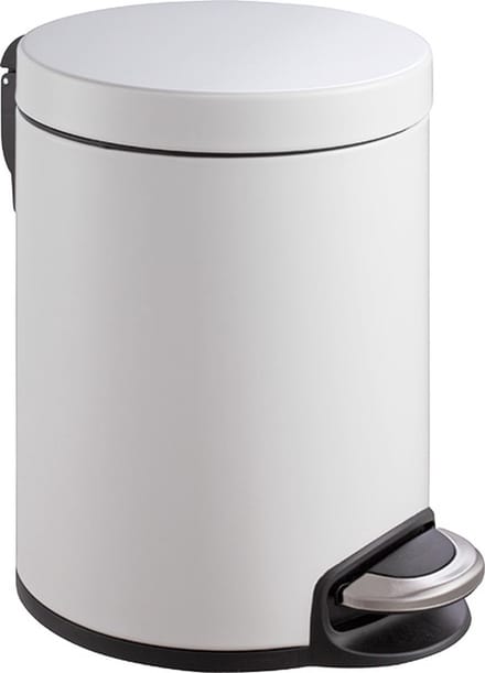 EKO - Serene pedaalemmer 5 liter - Steel Plastic - wit - Prullenbak