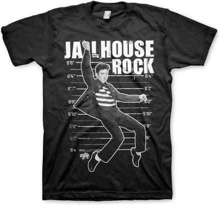 Elvis Presley Heren Tshirt -S- Jailhouse Rock Zwart