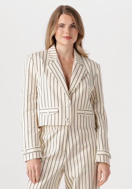 AAIKO Ines Stripe Co 570 Blazers Dames - Gebroken wit - Maat M