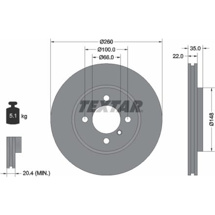 Remschijf TEXTAR 92026503