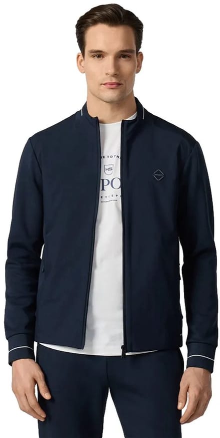Hackett Hm5800114 Sweatshirt Met Rits Blauw M Man