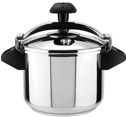 RVS Snelkookpan 6 Liter - Zwart