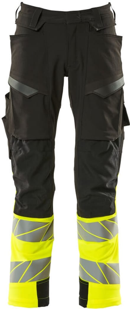 Mascot Accelerate Safe Broek met kniezakken 19179-511 - Zwart/hi-vis geel - C56 - 76
