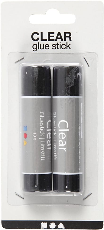 Transparante Lijmstift, rond, 10 gr, 2 stuk/ 1 doos