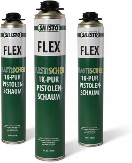 Elastisch Purschuim - PU Schuim B2 - Vullen Isoleren Voegen - Lage Uitzetdruk Bewegingsopname - 3 x 750 ml - Creme