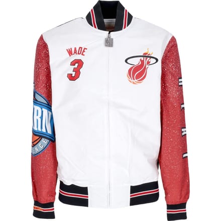 Herenbomberjack Nba Burst warming-upjack nr. 3 Dwyane Wade Miahea Multi/wit