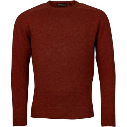 Baileys Trui Scottish Lambswool Crew Neck Pullover Single Knit Deep Red / male