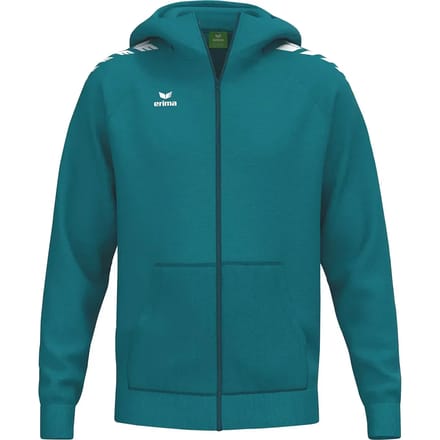 Erima Cmpt Wings Hooded Full Zip Heren - Tahitian Blue | Maat: S