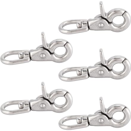 5 Stuks Duurzame RVS Trigger Draaibare Karabijnhaak Sluiting Woonboot Accessoires white