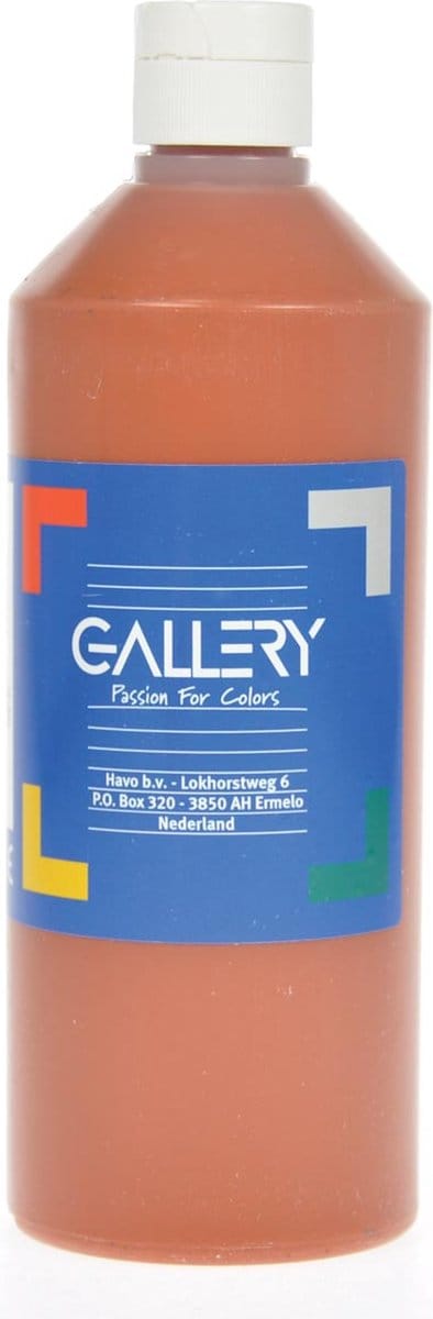 Gallery plakkaatverf, flacon van 500 ml, lichtbruin 6 stuks