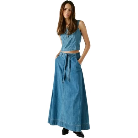 Lange denim damesrok Pepe Jeans Maxi Uhw