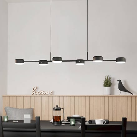 EGLO Clavellina LED hanglamp, zwart, 6-lamps
