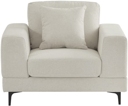 Vente-unique Fauteuil in beige textuurstof - JAMOLO