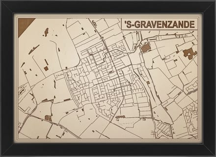 Decoratief Beeld - Houten Van S-gravenzande - Hout - Bekroned - Bruin - 21 X 30 Cm