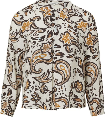 s.Oliver - female - Gestructureerde blouse van viscosemix met all-over print