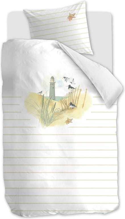 Marjolein Bastin Summer Tide dekbedovertrek - Eenpersoons - 140x200/220 - Naturel