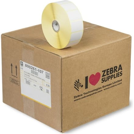 Zebra Z-Select 2000D / 800261-107 verwijderbaar label 38mm x 25mm 12 stuks (origineel)