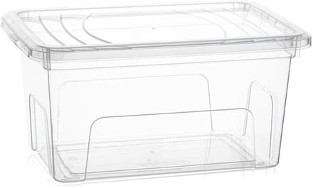 Plasticforte Opslagbox Easy met deksel - 1x - 4.4 Liter - 27 x 14 x 19 cm - transparant - kunststof
