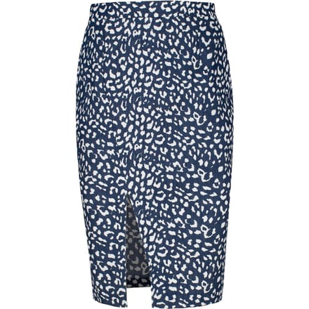 Gabardine kokerrok met print