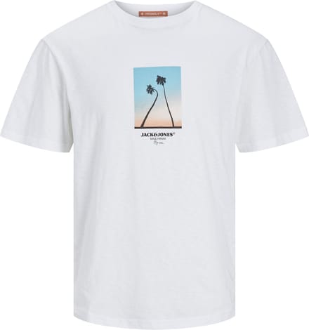 Jack & Jones - T-shirt - Maat S - Mannen - wit - katoen