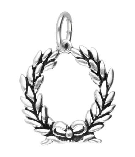 Zilveren Lauwerkrans ketting hanger