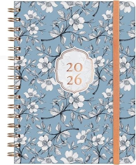 Famanu – Spiraalplanner 2026 A5 verticale weekweergave elastiek dubbele spiraal