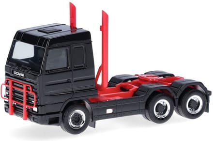 Scania 143 Streamline 3a.+ Dakdrager En Uitlaat, Zwart/rood
