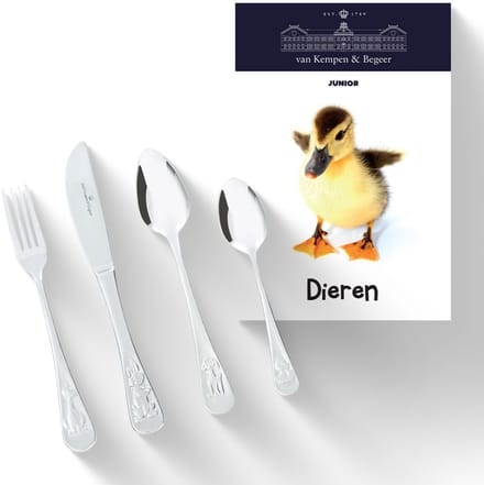 Van Kempen en Begeer Kinderbestek Dieren 4 delig