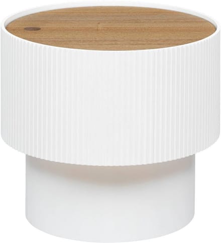 Ronde Salontafel Wit MDF - Modern Bijzettafel