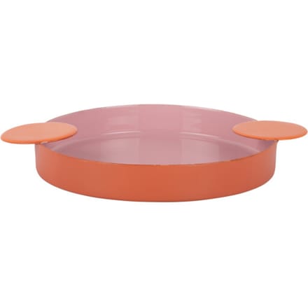 Present Time - Dienblad Double Funky Large - Soft pink & bright orange