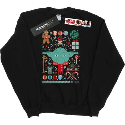 Star Wars Heren Yoda Kerst Sweatshirt (Zwart)