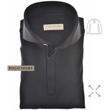 John Miller Polo Hyperstretch Performance Zipper Zwart / male