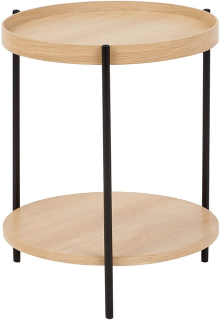 LANDER - Bijzettafel - Lichtbruin/Zwart - Hout