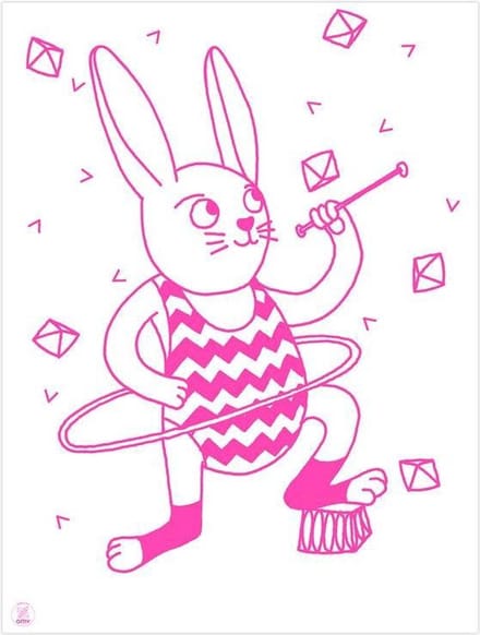 OMY - GLOW IN THE DARK POSTER - BUNNY